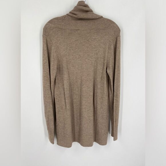 LOFT Women’s Cowl Neck Long Sleeve Tan Sweater Size S - Picture 3 of 3